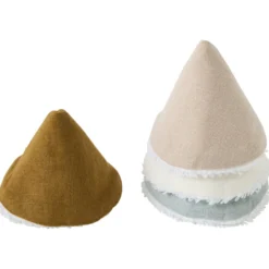 Lot de 4 cônes pare pipi en popeline nature