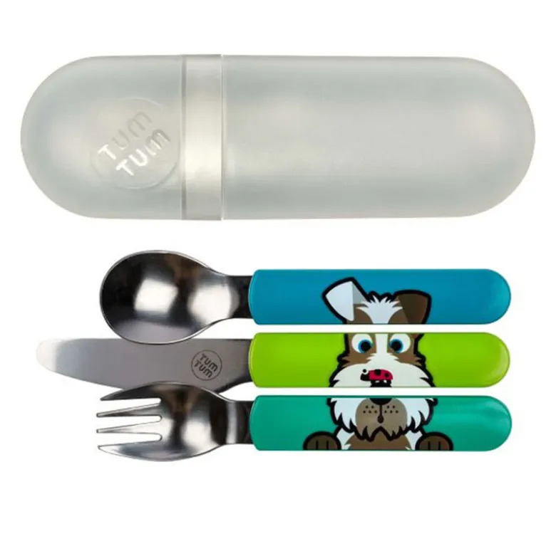Lot de 3 couverts avec étui scruff tumtu