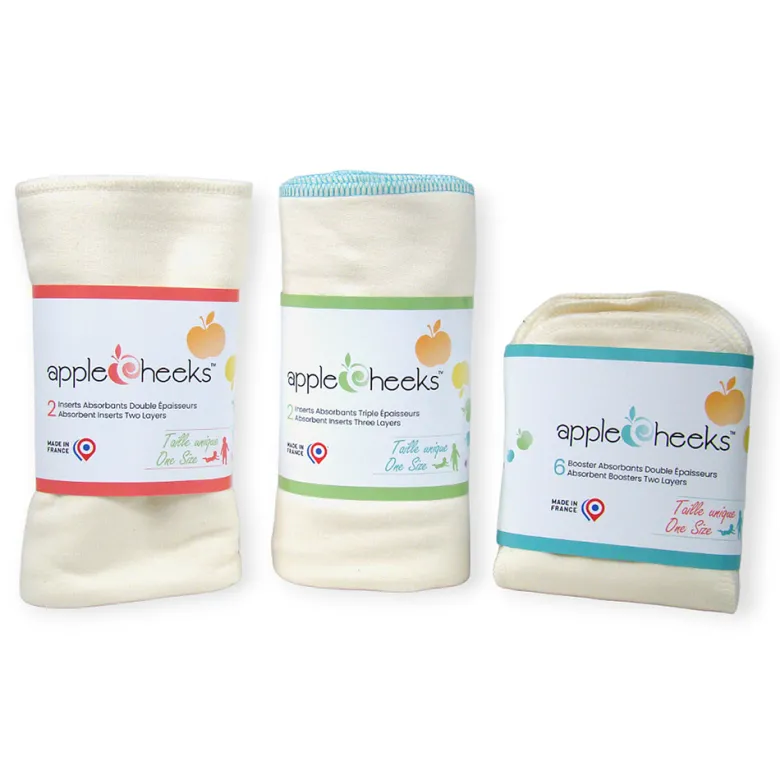 Lot de 2 doublures en bambou applecheeks