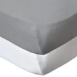 Lot de 2 draps housse berceau 83x50 cm bio - blanc gris