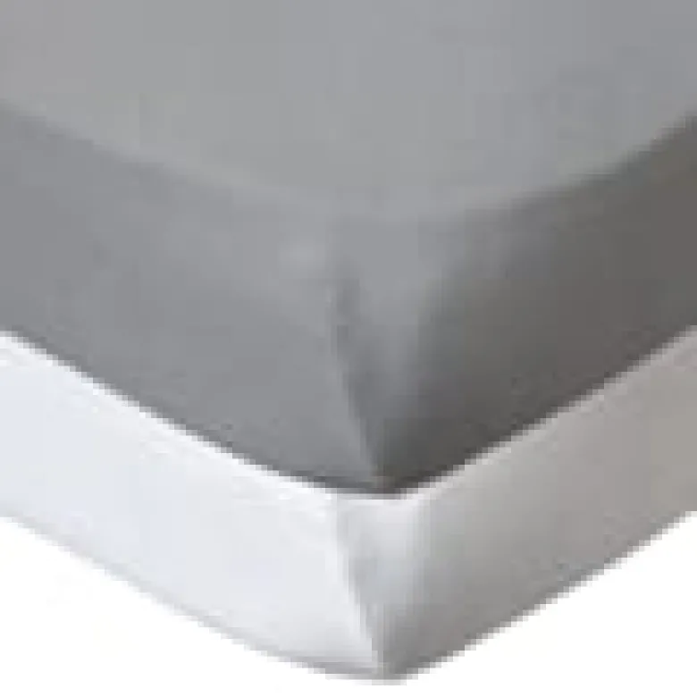 Lot de 2 draps housse berceau 83x50 cm bio - blanc gris