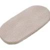 Lot de 2 draps housses pour nacelle praliné vichy rayures moka