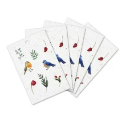 Lot de 5 etiquettes cadeau à planter