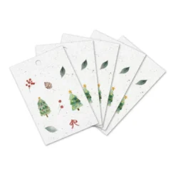 Lot de 5 etiquettes cadeau à planter