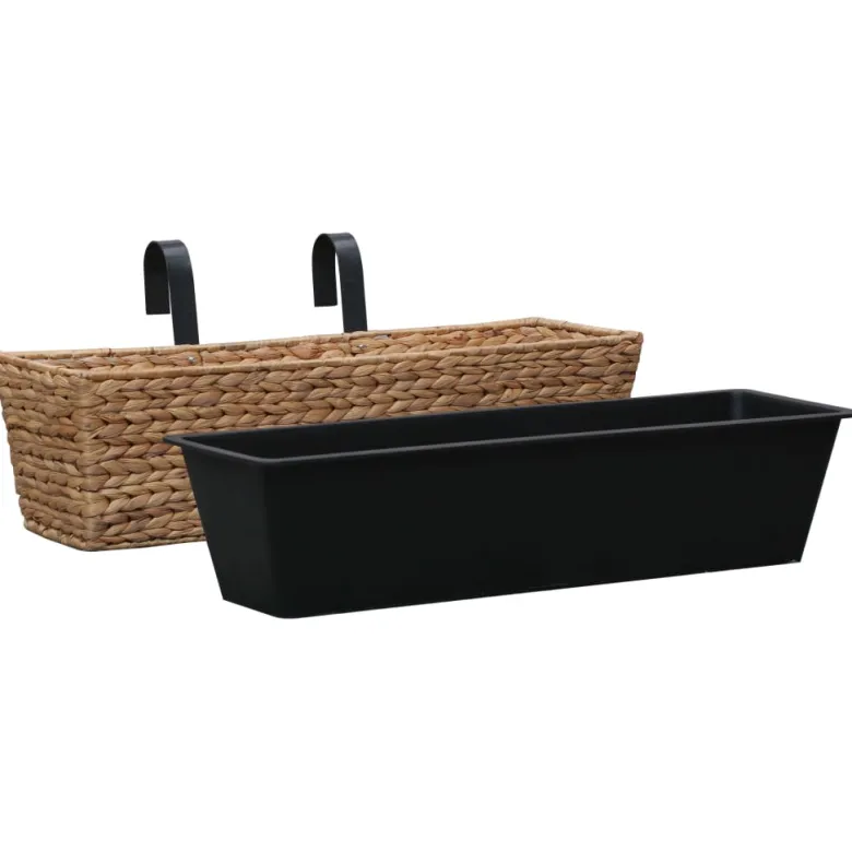 Lot de 2 jardinières 60 cm jacinthe 60 x 20 x 18 cm
