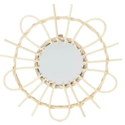Lot de 3 miroirs rotin d28