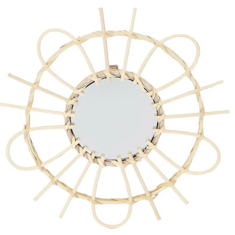 Lot de 3 miroirs rotin d28