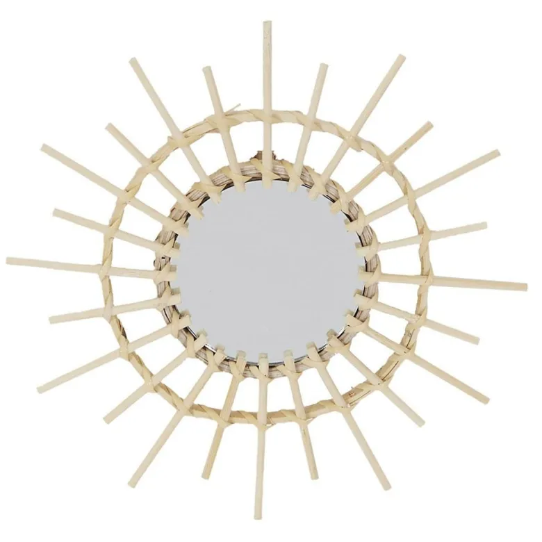 Lot de 3 miroirs rotin d28