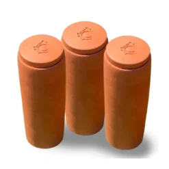 Lot de 3 olla en terre cuite - 21 cm 2 l