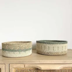 Lot de 2 paniers lilong vert thym