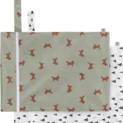 Lot de 2 sacs à couches imperméables little forest renard