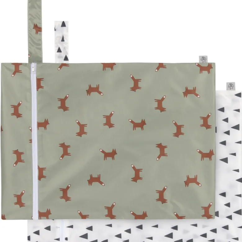 Lot de 2 sacs à couches imperméables little forest renard