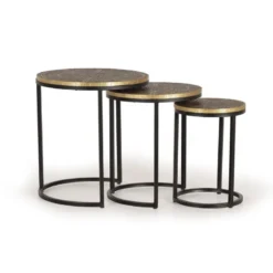 Lot de 3 sellettes bronze bronze bronze
