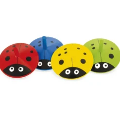 Lot de 4 toupies coccinelle