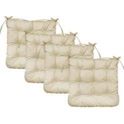 Lot 4 galettes capitonnées pour chaise