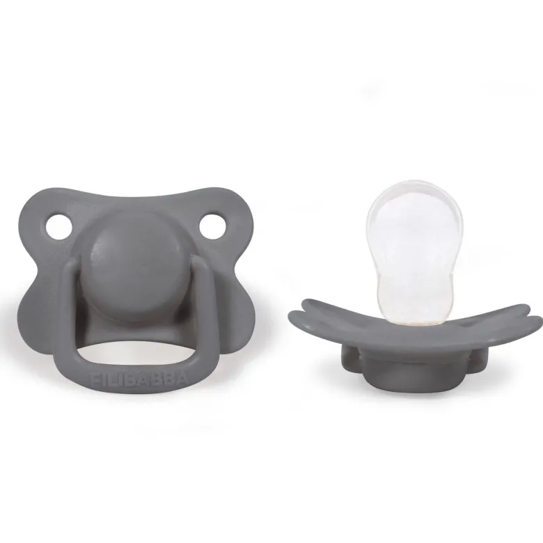 Lot 2 sucettes anatomique silicone 6m+