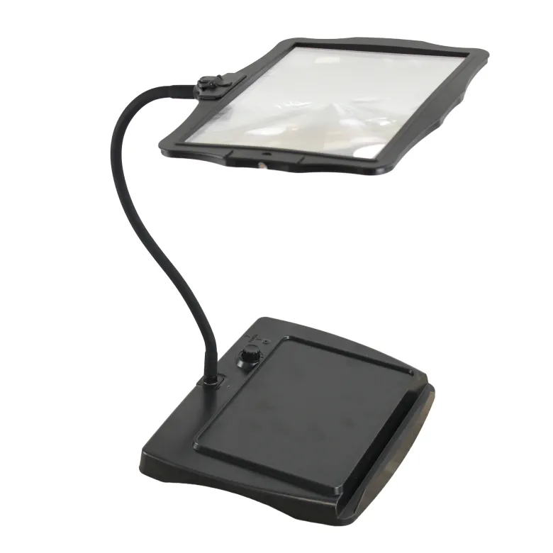 Loupe lumineuse sur pied lentille reversible 3x 48 led rechargeable