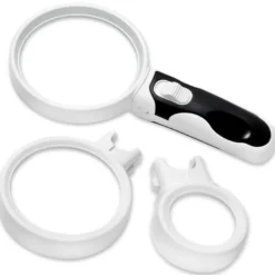 Loupe à têtes interchangeables x16x5x2,5 - eclairage 2 leds