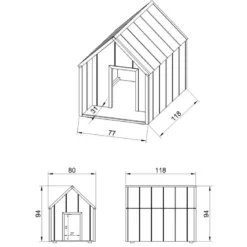 Lp smartside niche pour chien - 80 x 118 x h94 cm, taille l