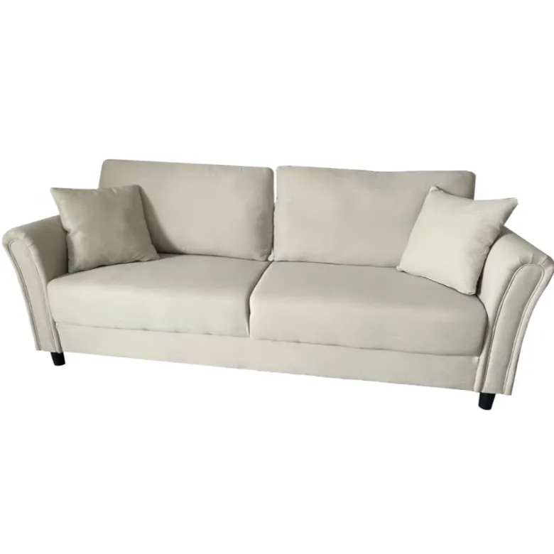 Lucerne canapé 4 places en tissu beige