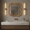 Lucky - miroir mural en bois massif de manguier 60x60 cm