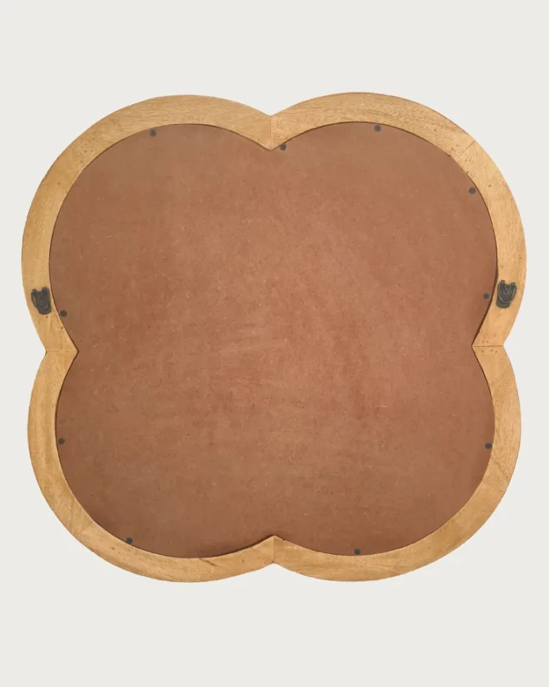 Lucky - miroir mural en bois massif de manguier 60x60 cm
