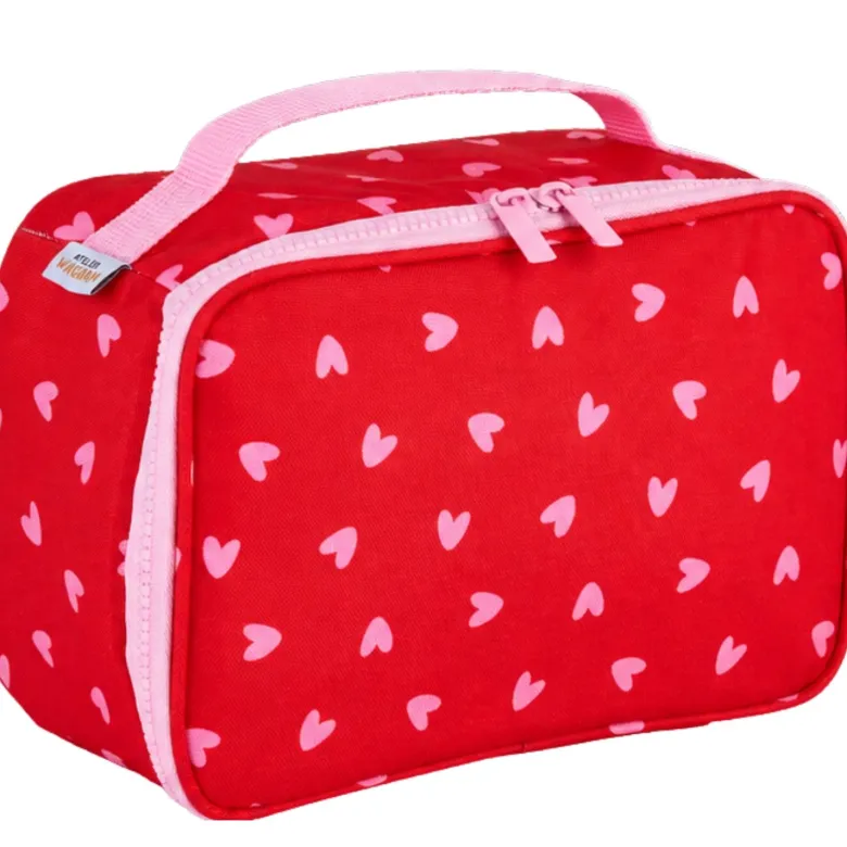 Lunch bag isotherme cœurs roses (3,3 l)