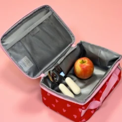 Lunch bag isotherme cœurs roses (3,3 l)