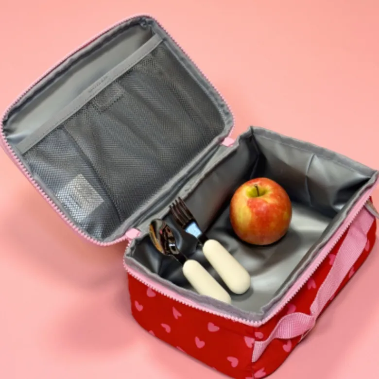 Lunch bag isotherme cœurs roses (3,3 l)