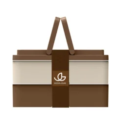 Lunchbox avec poignées - marron