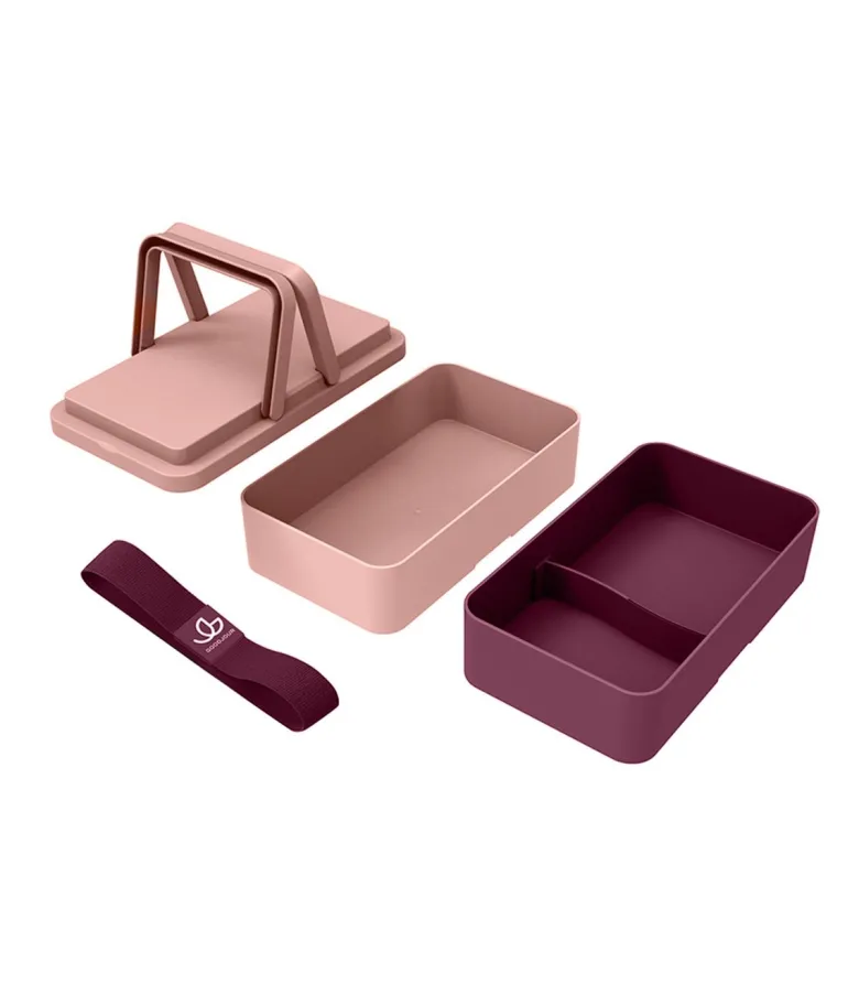 Lunchbox avec poignées - rose