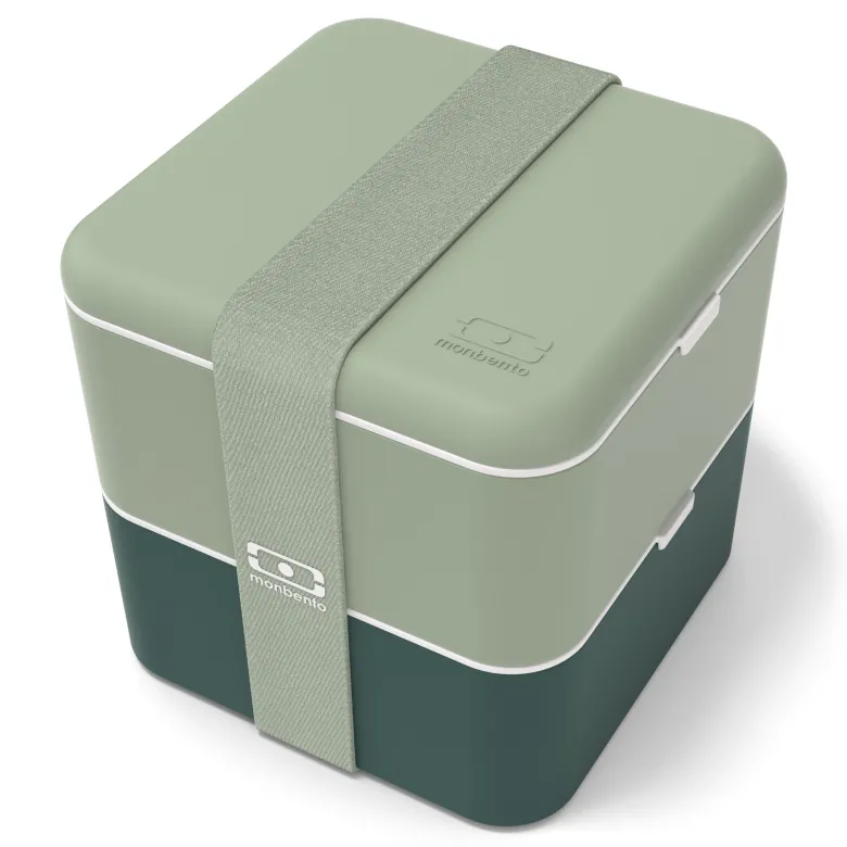 Lunch box carrée 2x850ml vert