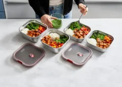 Lunch box multifonction carré petit - 1100ml 110
