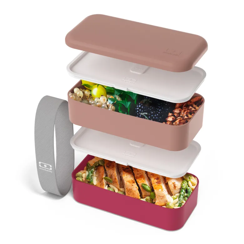 Lunch box rectangle 2x500ml rose magenta