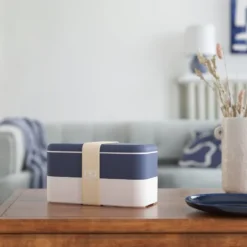 Lunch box rectangulaire 2x500ml bleu