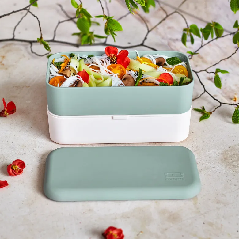 Lunch box rectangulaire 2x500ml vert
