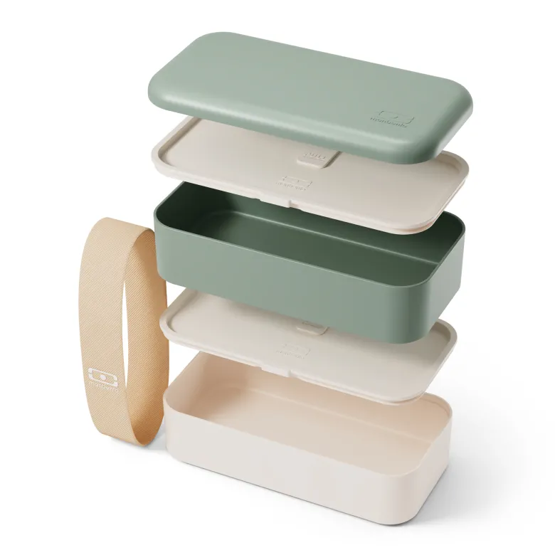 Lunch box rectangulaire 2x500ml vert