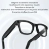 Lunettes connectées ai avec caméra 8mp & audio bluetooth