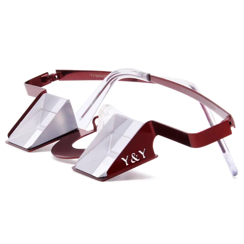 Lunettes d’assurage – confort cervical pour les grimpeurs – classic red Rouge