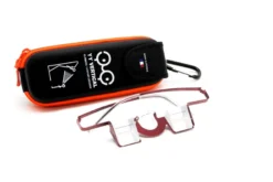 Lunettes d’assurage – confort cervical pour les grimpeurs – classic red Rouge