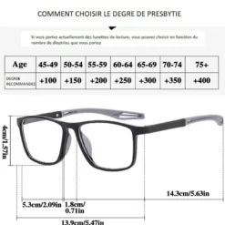 Lunettes loupes noir-noir 2,0