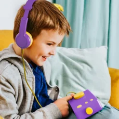Lunii - casque audio violet - compatible avec ma fabrique à histoires - pour