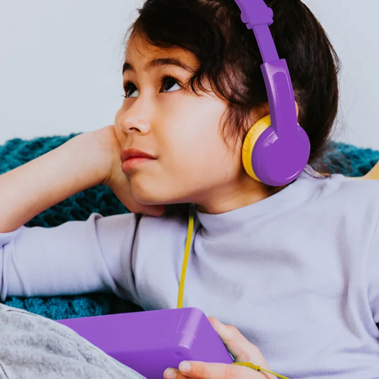 Lunii - casque audio violet - compatible avec ma fabrique à histoires - pour