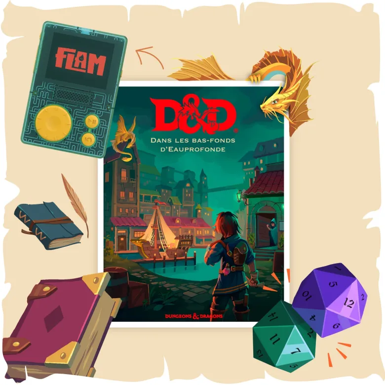 Lunii - coffret donjons & dragons, dans les bas-fonds d'eauprofonde - livre