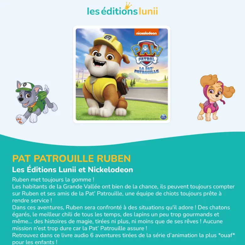 Lunii - coffret pat'patrouille - volume 2 - livre audio interactif dés 3 ans