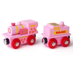 Machine à chemin de fer en bois rose 123