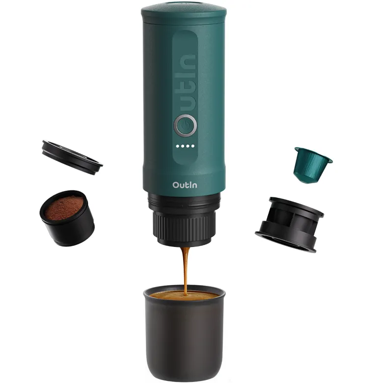 Machine à expresso portable sarcelle d'été outin otem-01-teal