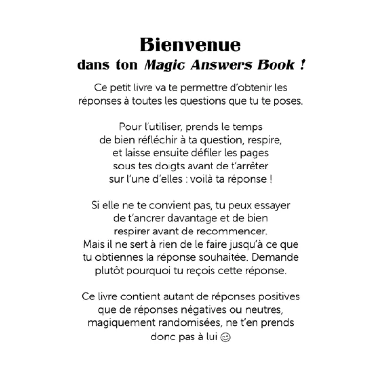 Magic answers book