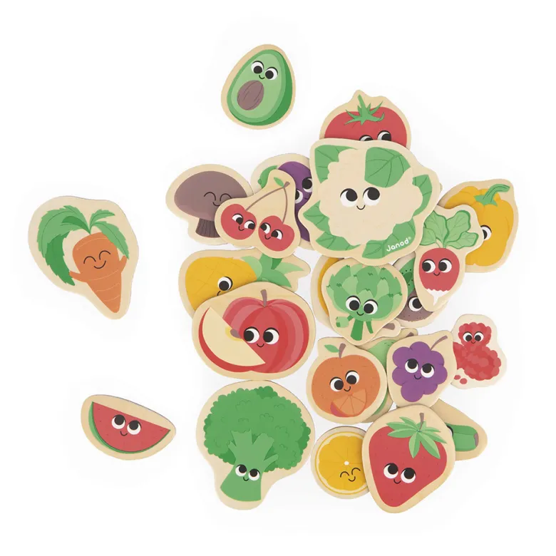 Magnets fruits et légumes 24 pièces