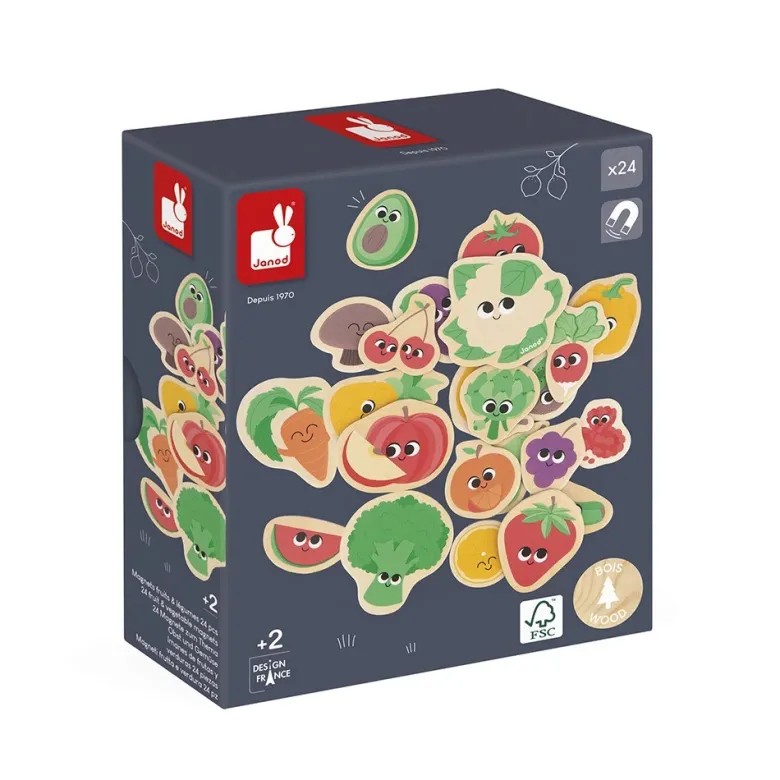 Magnets fruits et légumes 24 pièces